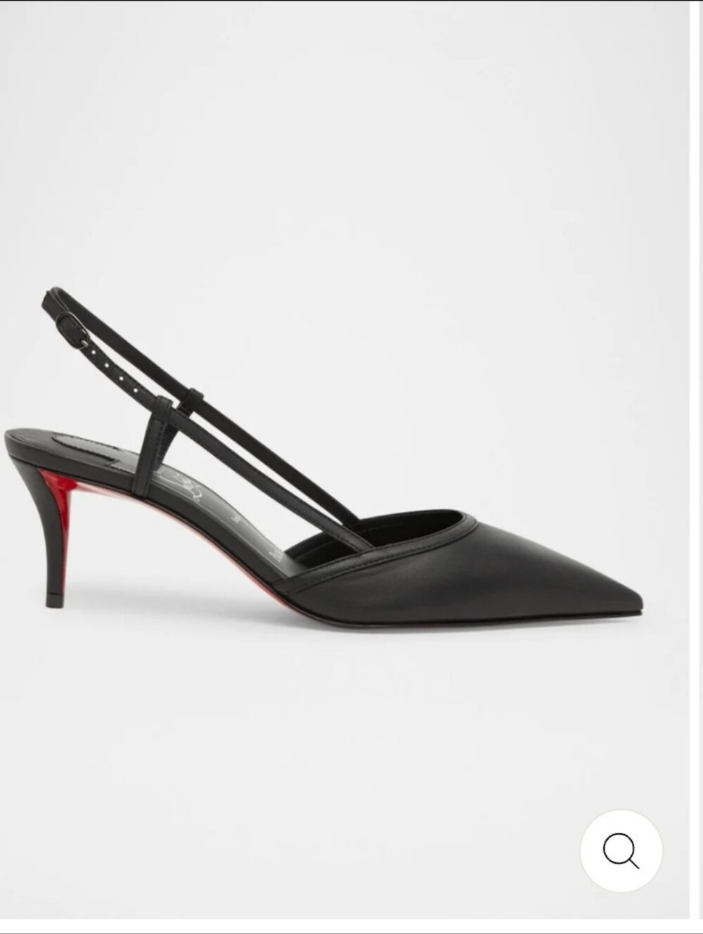$1,095 Chrisian Louboutin 60mm Miss Z Leather Slingback Pumps EU 39.5 US 9.5 NWT